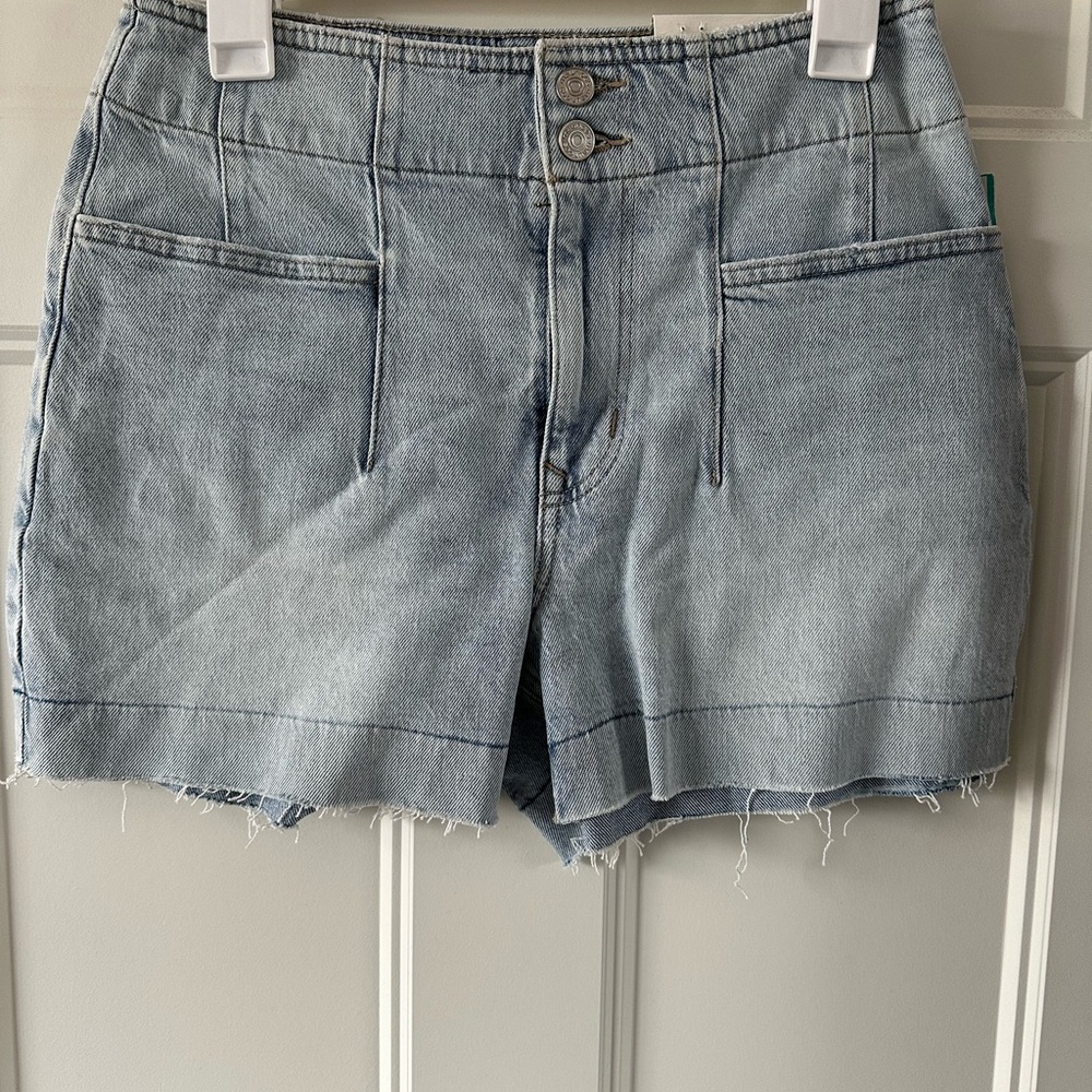Denim Blue Women's High Rise Shorts 3.5”